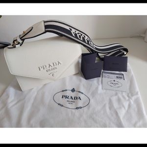 BRAND NEW PRADA MONOCHROME CROSSBODY LEATHER BAG